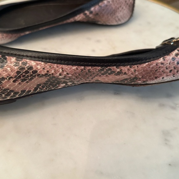 TORY BURCH - Snake Print Ballet Flats - Picture 8 of 8